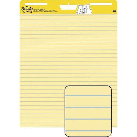 Post-It Pad, Easel, Post-It, Ruled, Yw Pk MMM561